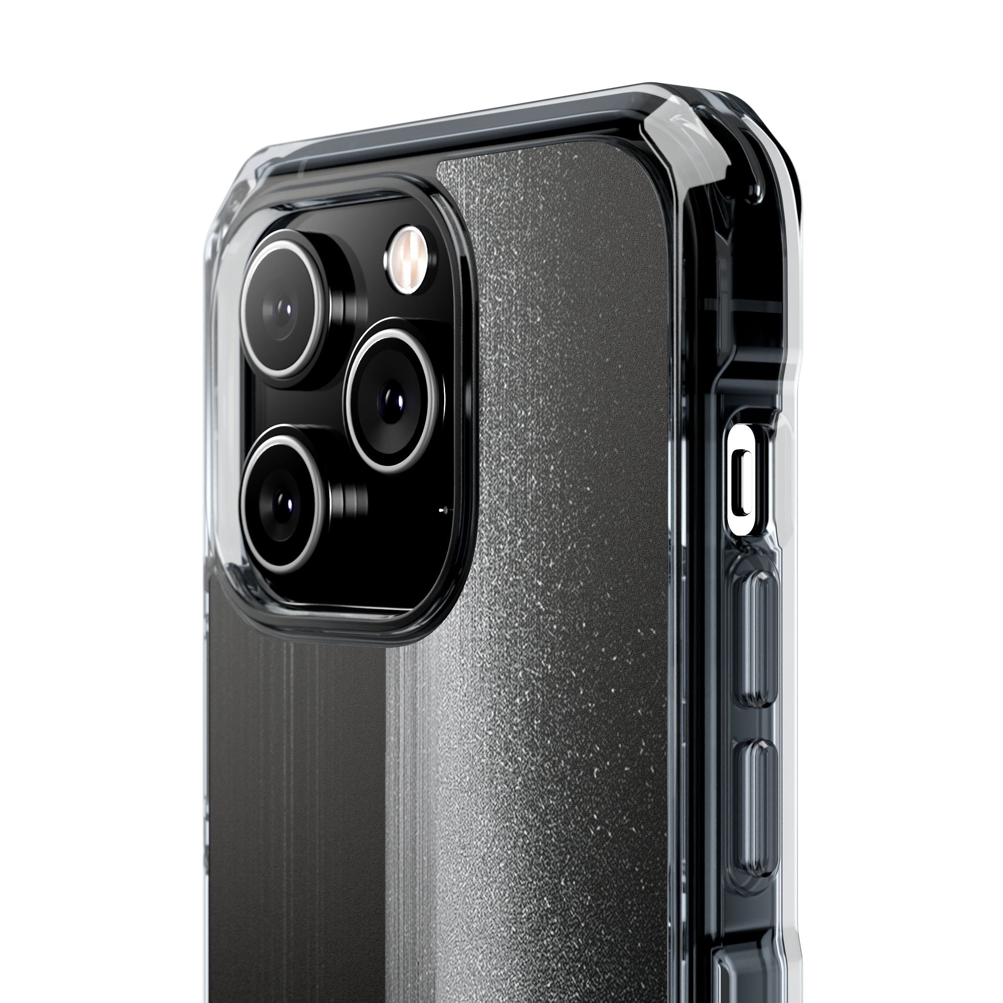 Black Impact MagSafe Phone Case for iPhone - Brutalist Pixel Monolith