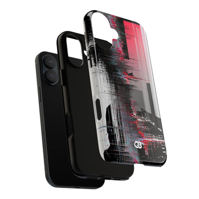 Black Tough Phone Case for iPhone - Crimson Data Leak