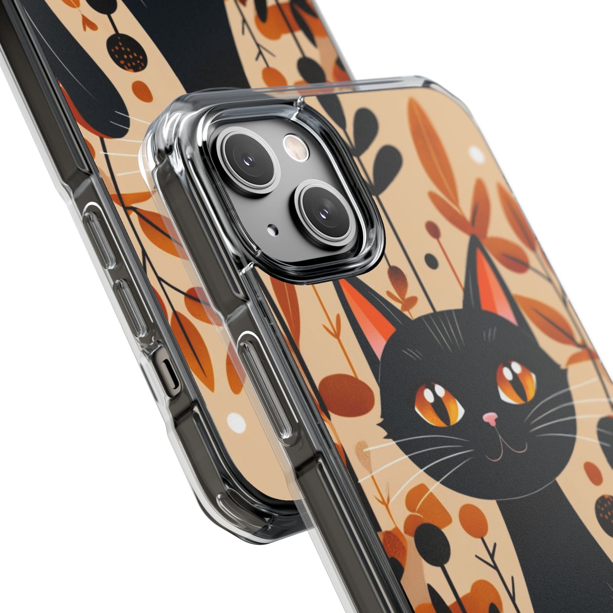 Black Cat Glow iPhone 14 Plus Case - Impact