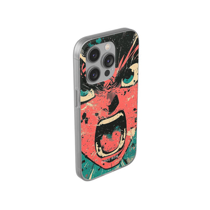 Screaming Face Pink iPhone 14 Pro Case - Soft