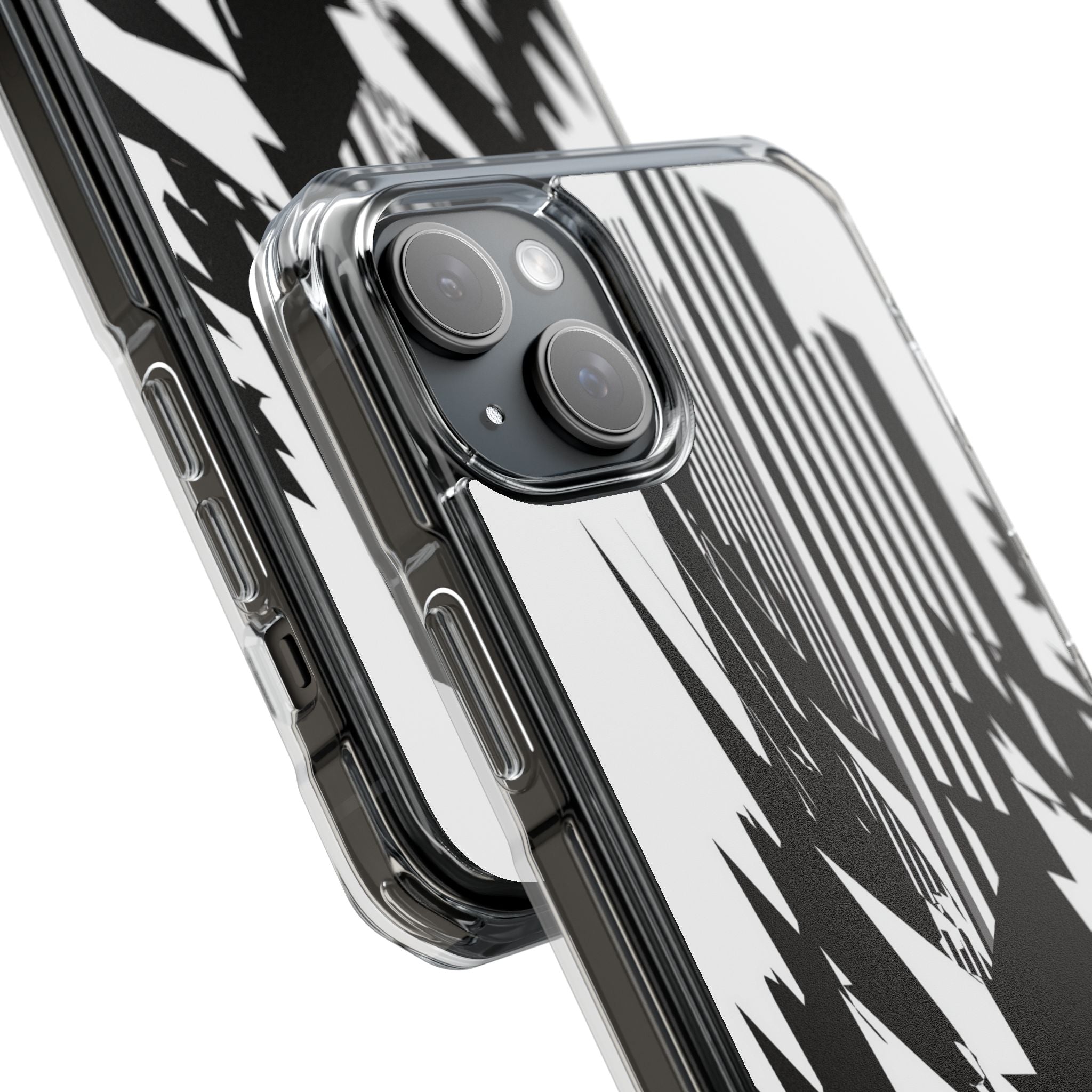 White Impact MagSafe Phone Case for iPhone - Shattered Vector Spire