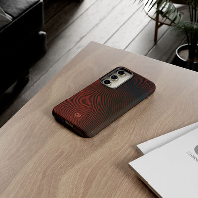 Red Tough Phone Case for Samsung - Terracotta Nerve Map