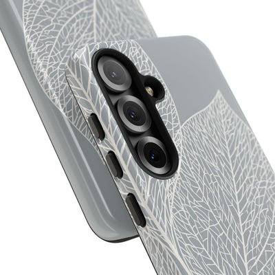 Grey Tough Phone Case for Samsung - Frosted Ash Veins
