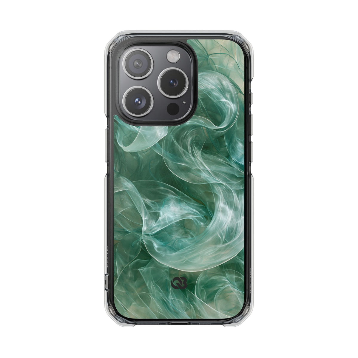 Translucent Aqua Flow · Clear Impact Magnetic Phone Case for iPhone · Teal
