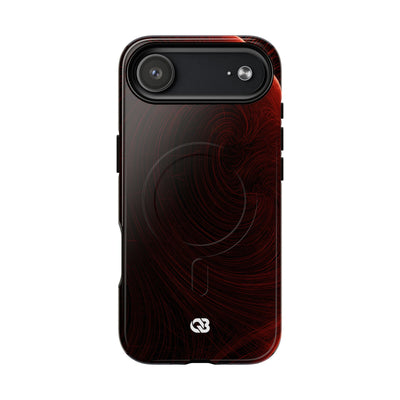 Crimson Solar Orbit · Tough 2.0 Magnetic Phone Case for iPhone · Red