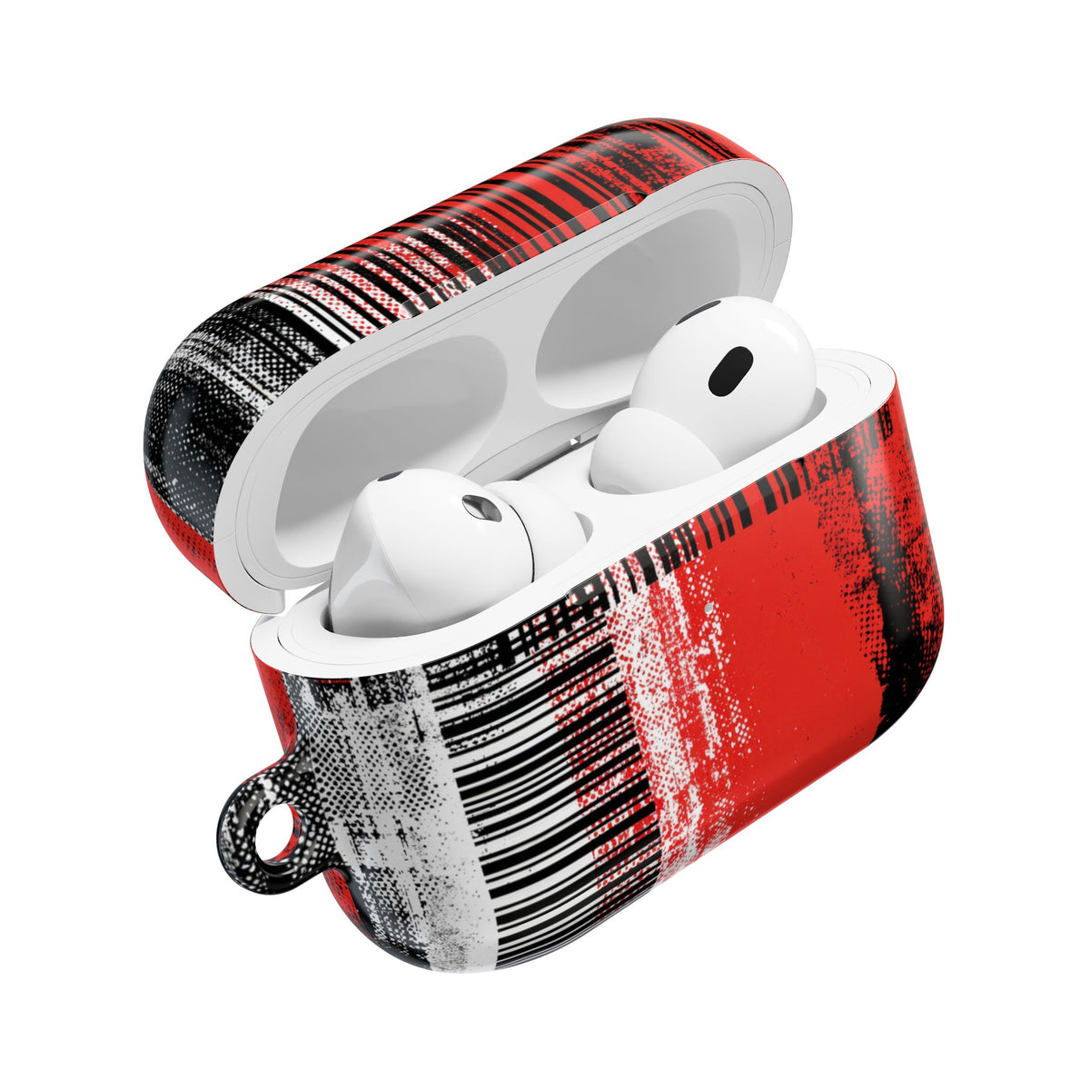 Distorted Barcode · Hard Case for AirPods & AirPods Pro · Black