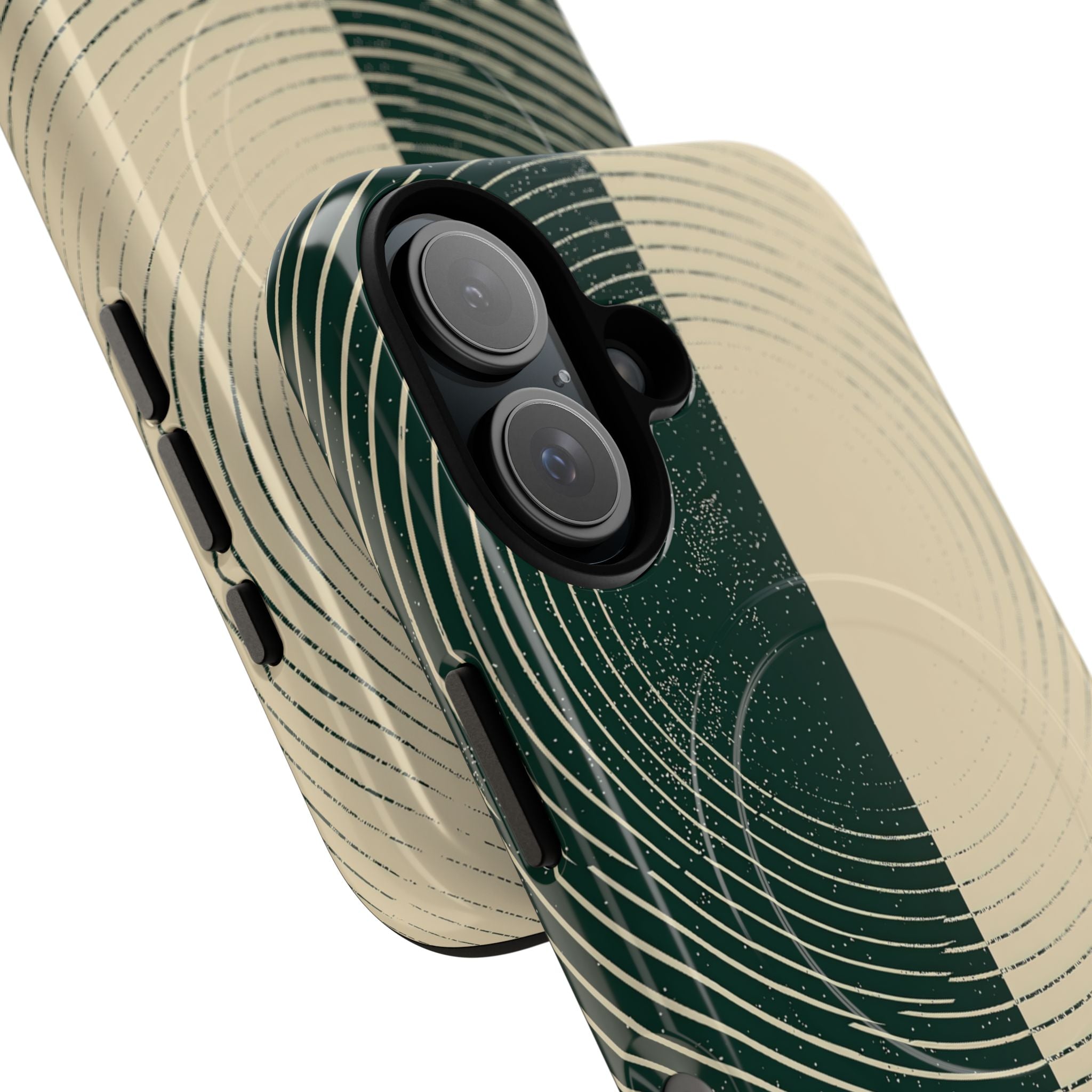 Green Tough 2.0 Magsafe Phone Case for iPhone - Evergreen Split Grain