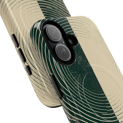Green Tough 2.0 Magsafe Phone Case for iPhone - Evergreen Split Grain