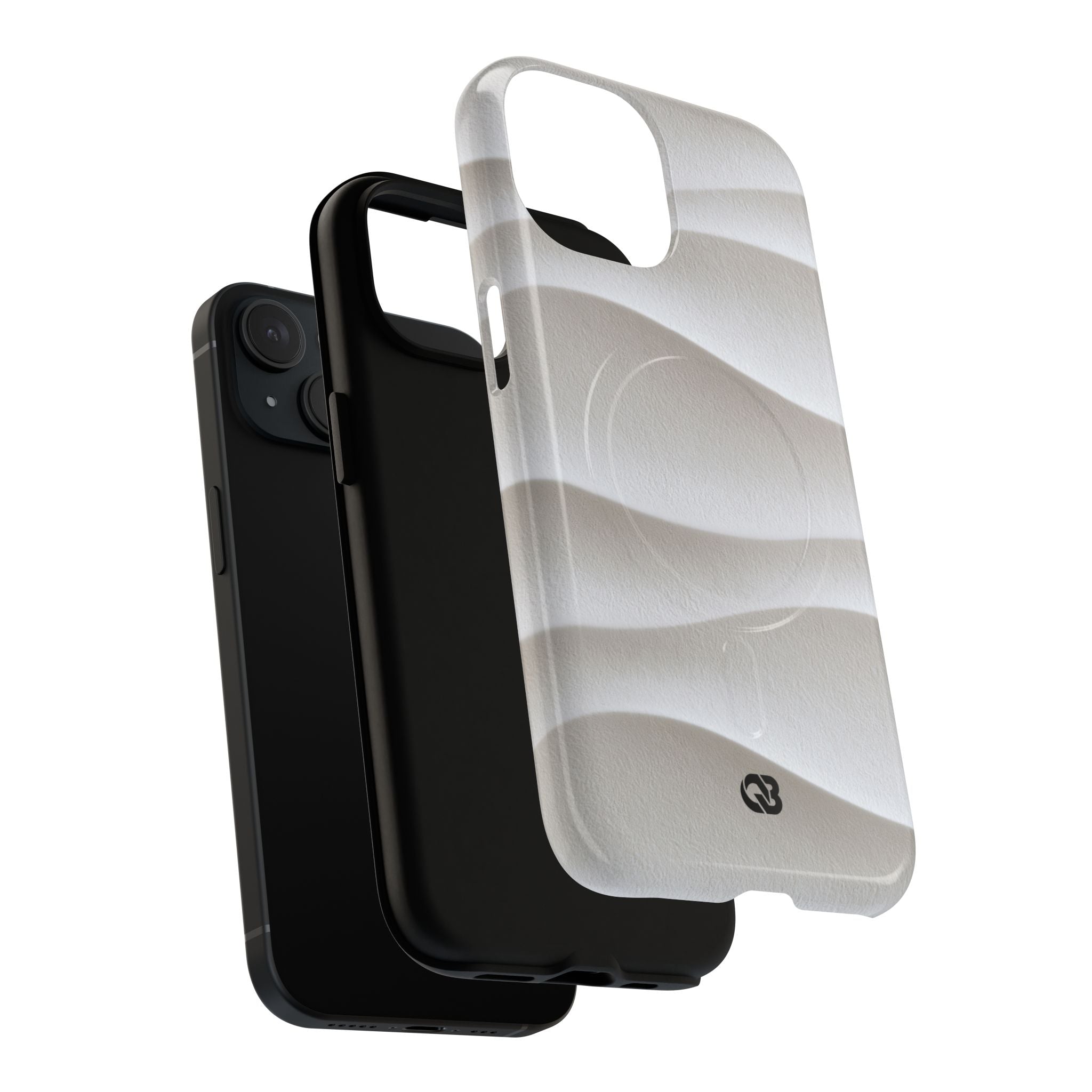 White Tough 2.0 Magsafe Phone Case for iPhone - Arctic Flow Ridges