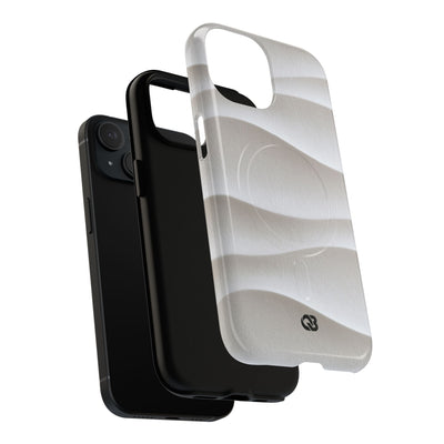 White Tough 2.0 Magsafe Phone Case for iPhone - Arctic Flow Ridges