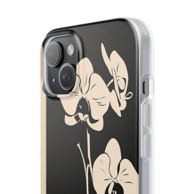 Black Lite Phone Case for iPhone - Obsidian Bone Orchid