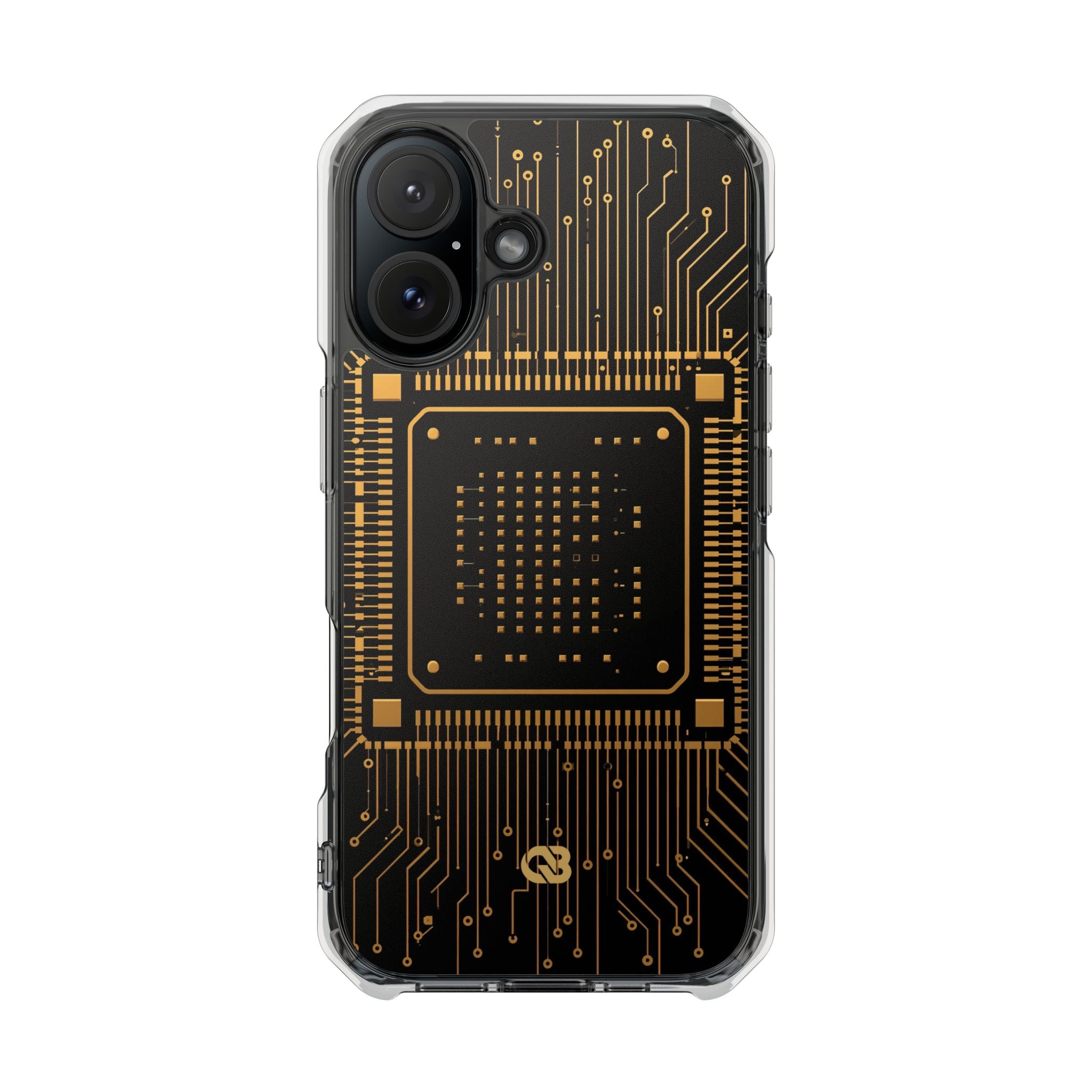 Gold Impact MagSafe Phone Case for iPhone - Cyber Gold Processor