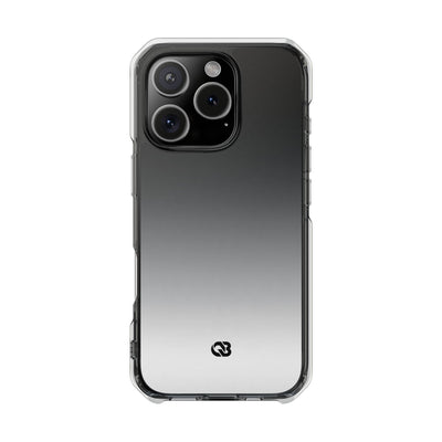 Noir Ombre Fade · Clear Impact Magnetic Phone Case for iPhone ·  Black
