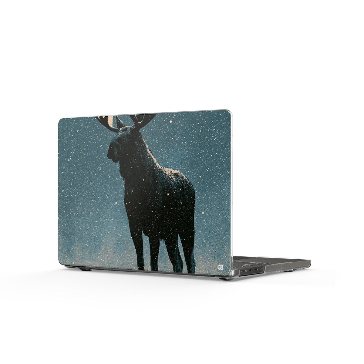 Nordic Boreal Moose · Clear Hard Case for MacBook · Blue