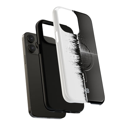 Black Tough 2.0 Magsafe Phone Case for iPhone - Static Signal Split