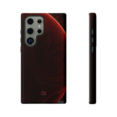 Red Tough Phone Case for Samsung - Crimson Flare Flux