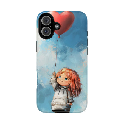 Heart Balloon Whimsy iPhone 16 Plus Case - Tough+