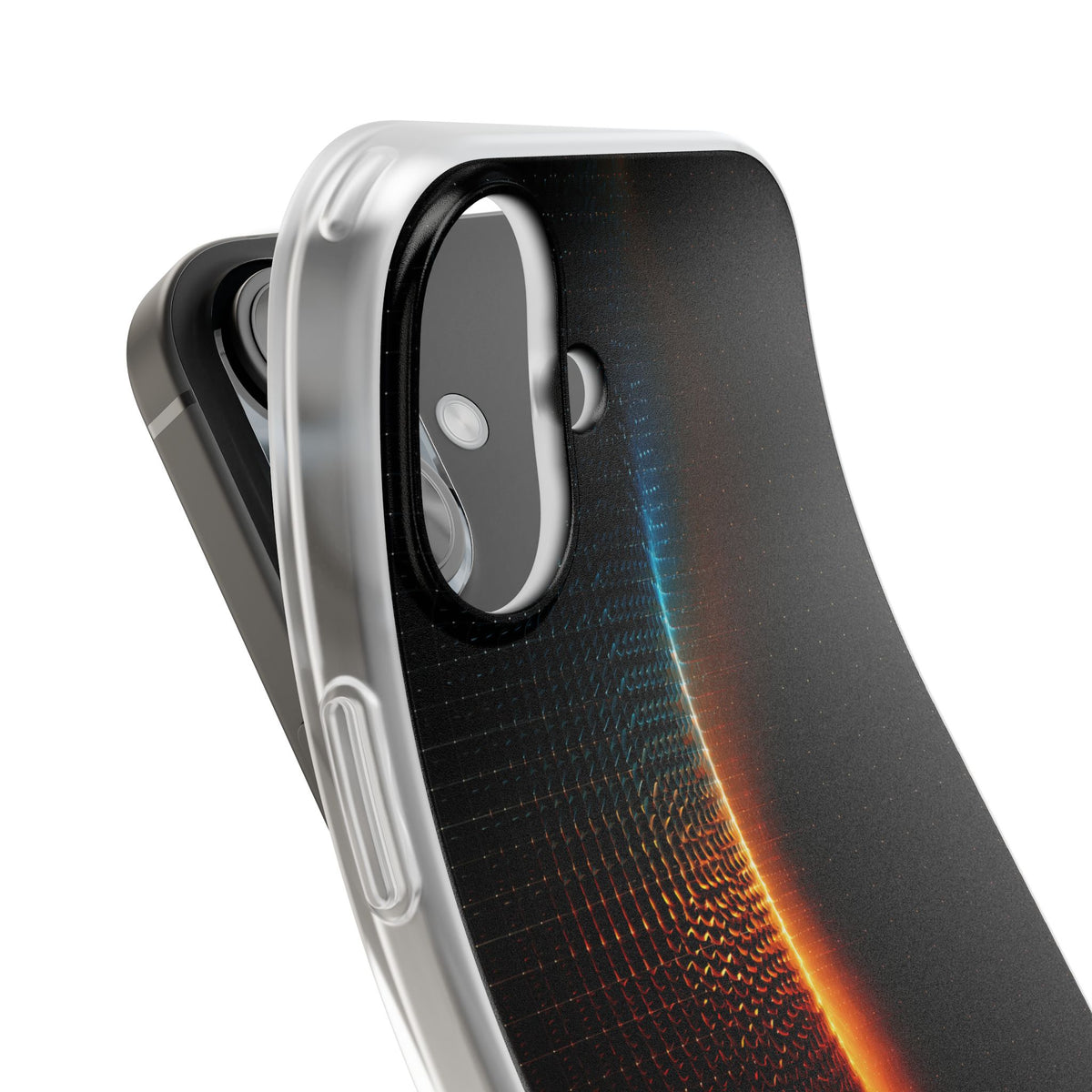 Luminous Refraction Grid · Lite Phone Case for iPhone ·  Black