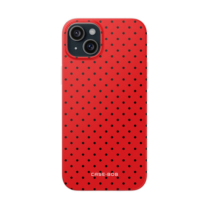 Crimson Dot Matrix iPhone 15 Plus Cover - Blød