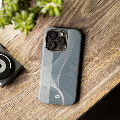 Grey Tough Phone Case for iPhone - Slate Mesh Horizon