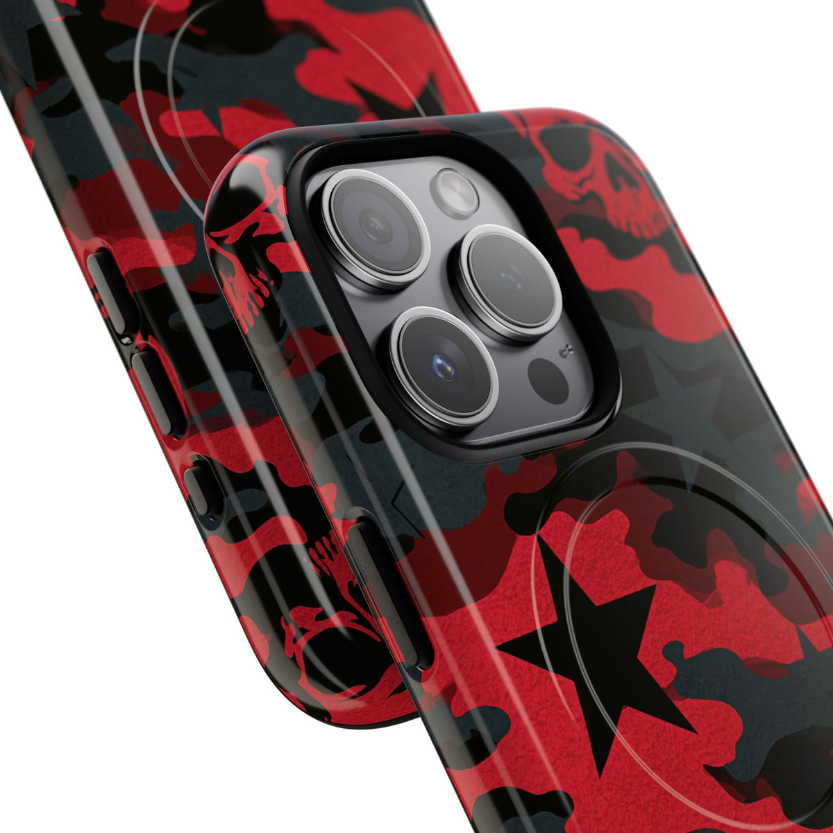 Crimson Skull Camo · Tough 2.0 Magnetic Phone Case for iPhone · Red