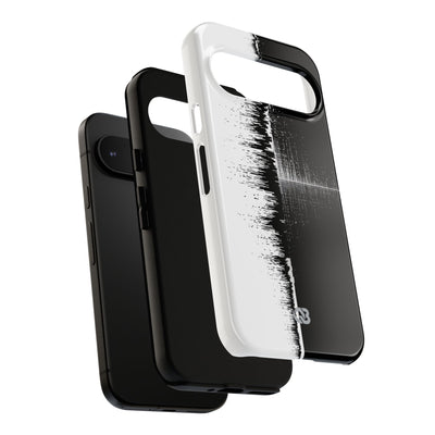 Black Tough Phone Case for Google Pixel - Static Signal Split