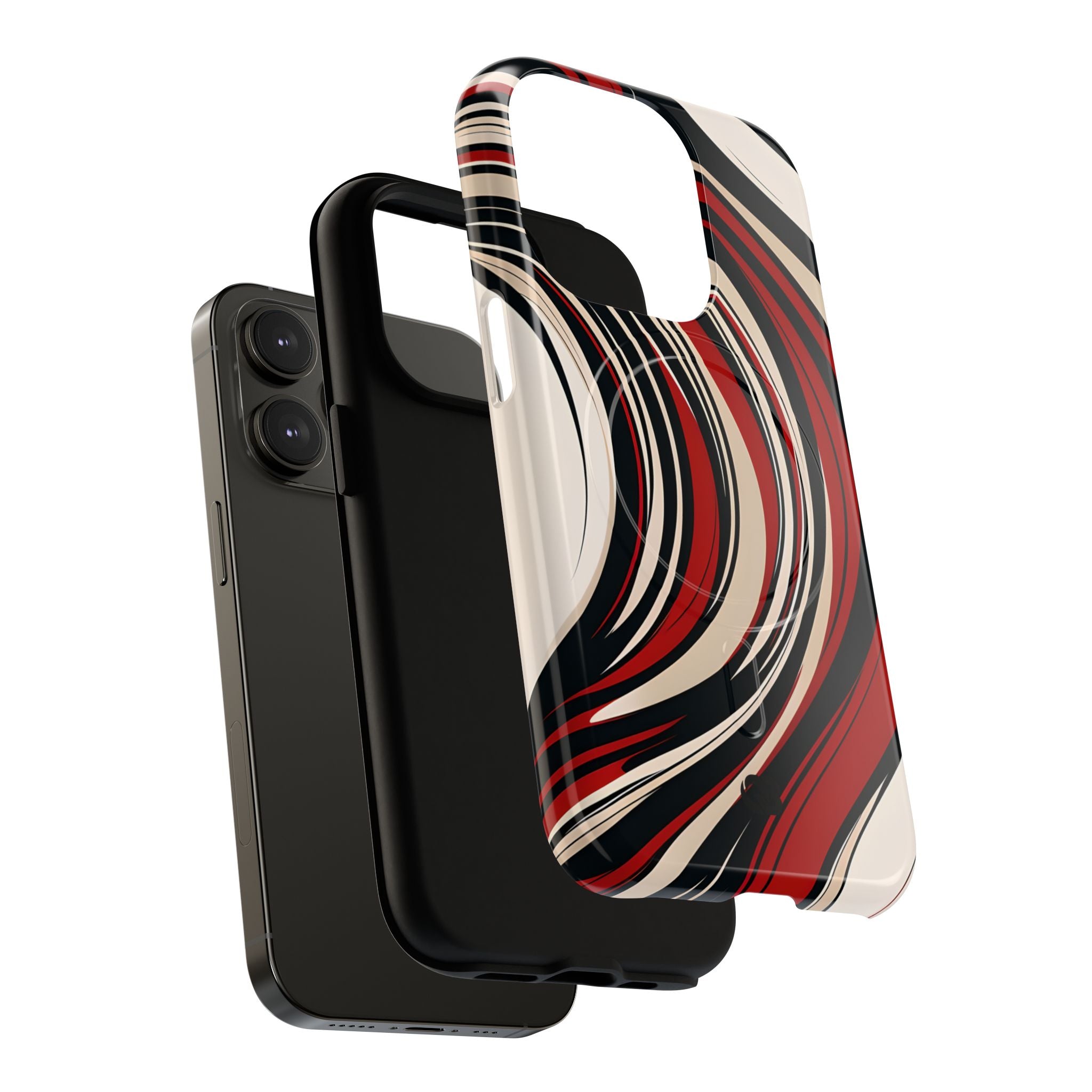 Crimson Flow Waves · Tough+ Magsafe