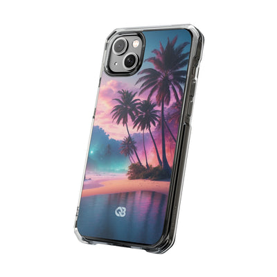 Neon Shore Palms · Impact etui na telefon dla iPhone · Magsafe
