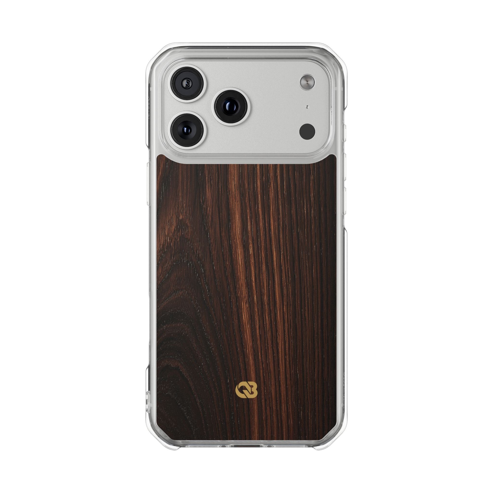 Brown Impact MagSafe Phone Case for iPhone - Burnished Mahogany Grain