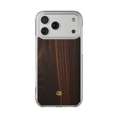 Brown Impact MagSafe Phone Case for iPhone - Burnished Mahogany Grain