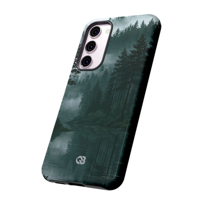 Green Tough Phone Case for Samsung - Misty Evergreen Mirror