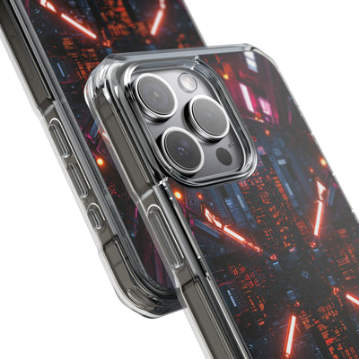 Cybernetic Reactor Core · Clear Impact Magnetic Phone Case for iPhone · Black