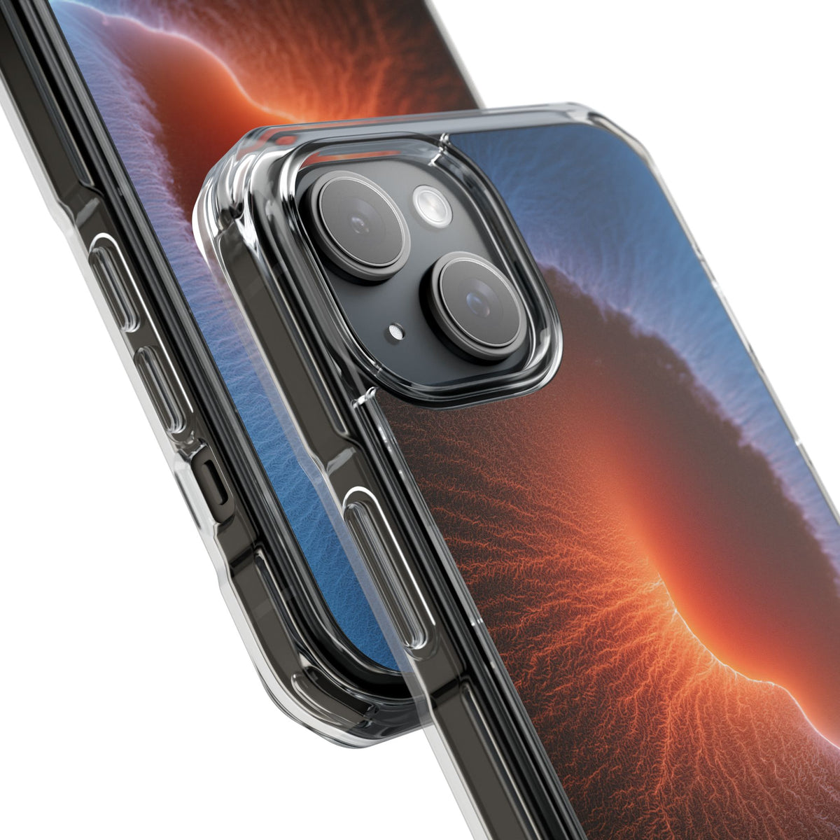 Thermal Aura Pulse · Clear Impact Magnetic Phone Case for iPhone · Blue