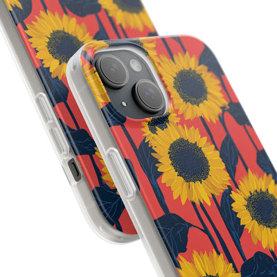 Solar Navy Bloom · Soft Handyhülle für iPhone