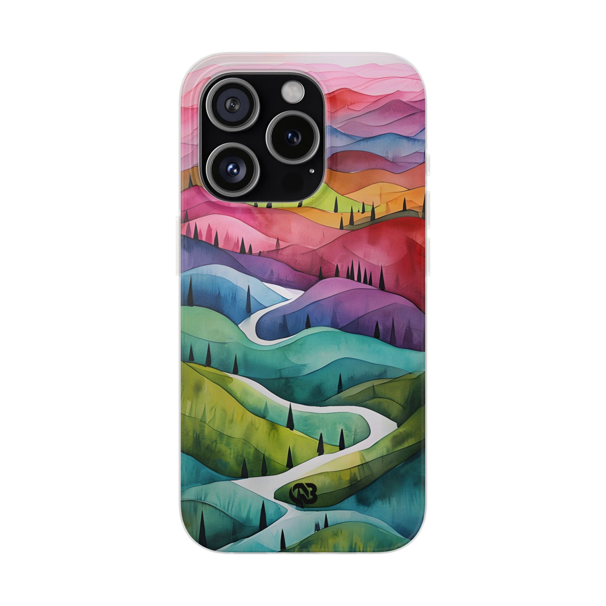 Fluid Rainbow Ridge · Soft Hoesje voor iPhone