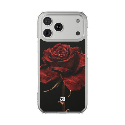 Crimson Noir Rose · Clear Impact Magnetic Phone Case for iPhone ·  Black