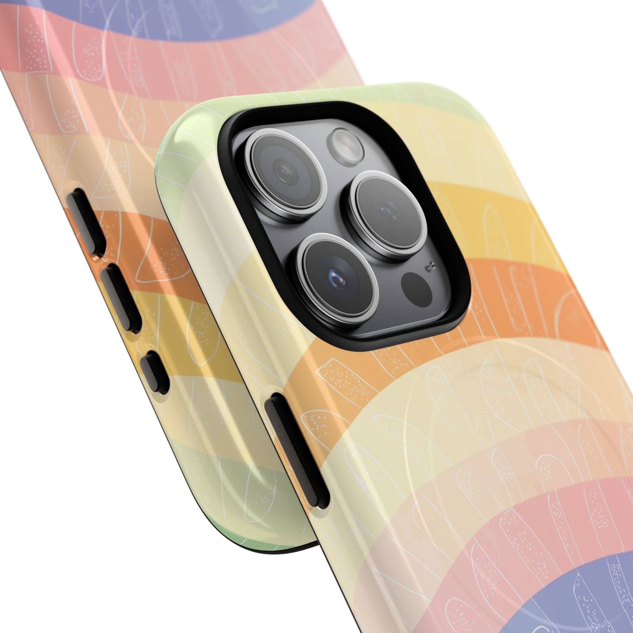 Pastell Regenbogen Bänder iPhone 15 Pro Case - Tough+