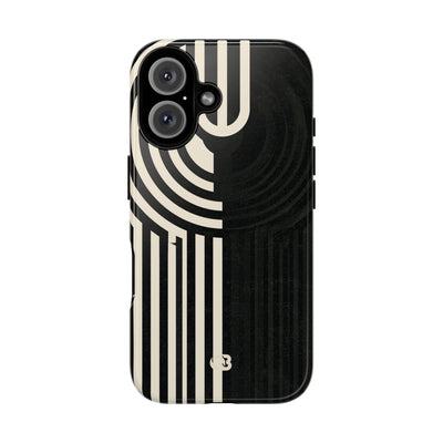Beige Tough Phone Case for iPhone - Monolith Ivory Signal
