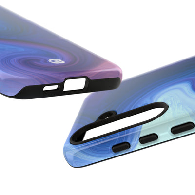 Azure Fluid Swirl · Tough Phone Case for Samsung · Blue