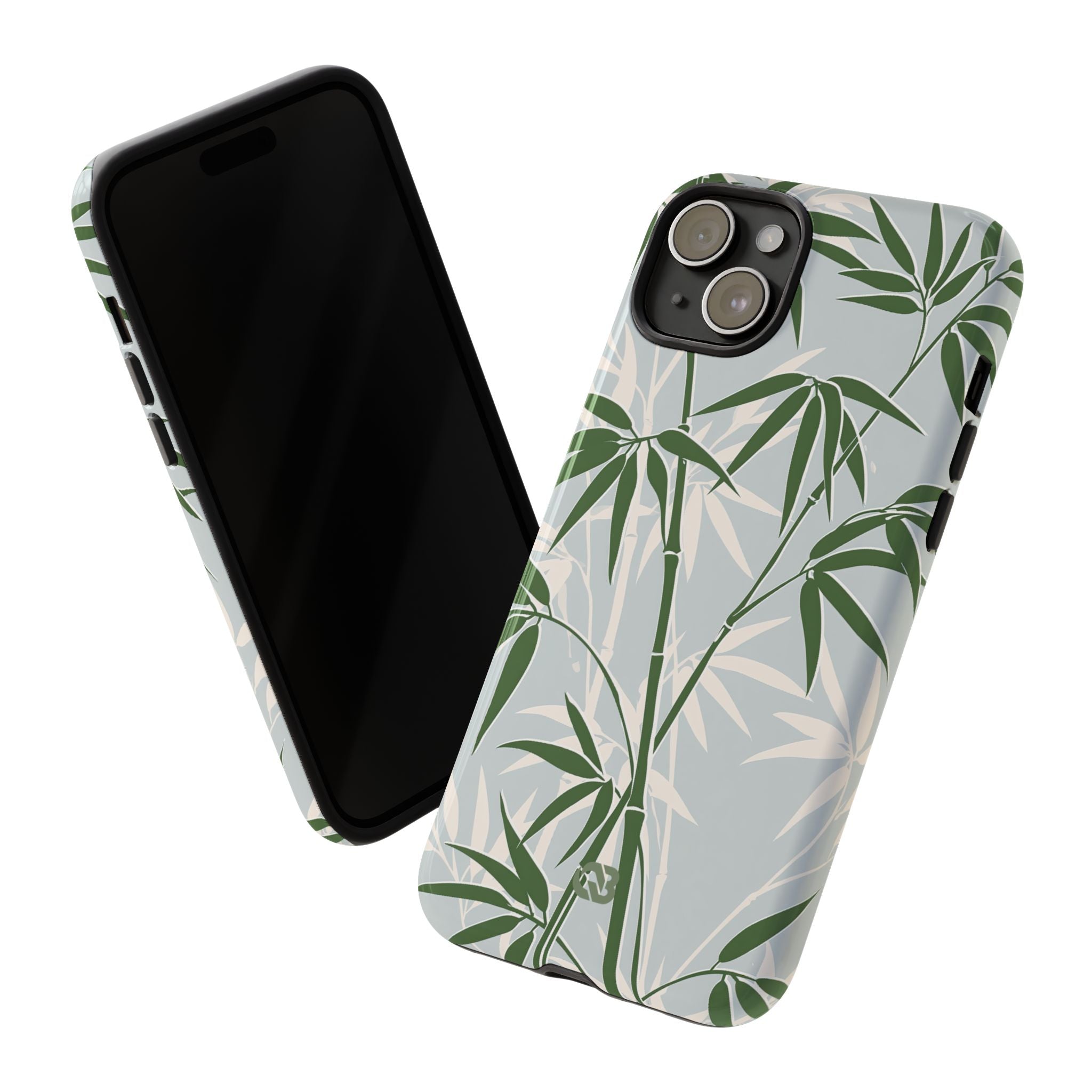 Green Tough Phone Case for iPhone - Kyoto Bamboo Canopy