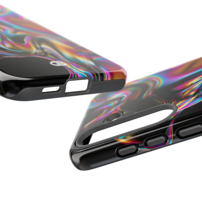 Purple Tough Phone Case for Samsung - Liquid Neon Chrome