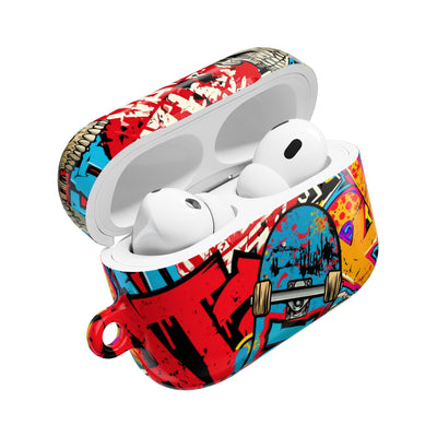 Skate Skull Riot · Hard Case for AirPods & AirPods Pro · Red