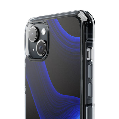 Blue Impact MagSafe Phone Case for iPhone - Electric Cobalt Flow