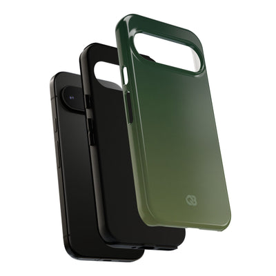 Green Tough Phone Case for Google Pixel - Shadow Moss Grain