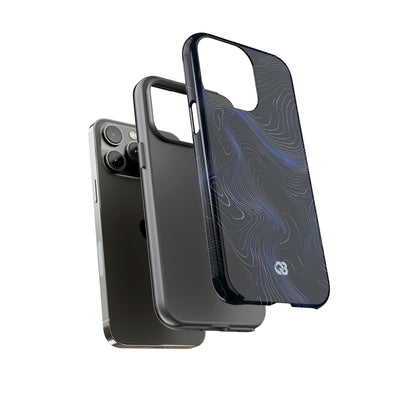 Blue Tough Phone Case for iPhone - Cobalt Contour Ridge