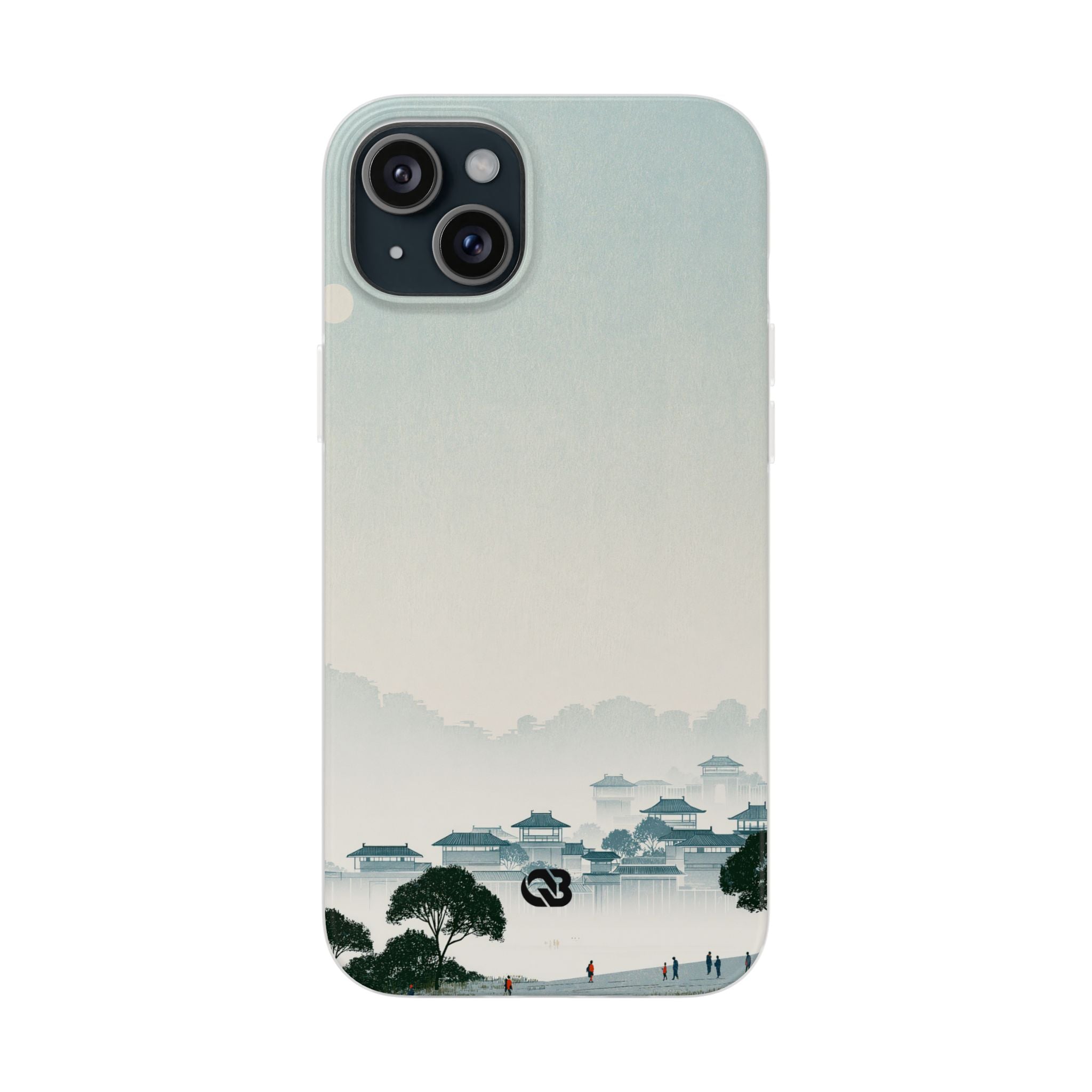 Blue Lite Phone Case for iPhone - Mist Valley Pagoda