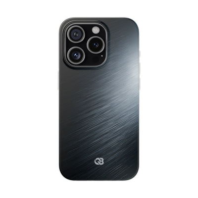 Grey Lite Phone Case for iPhone - Charcoal Brushed Steel