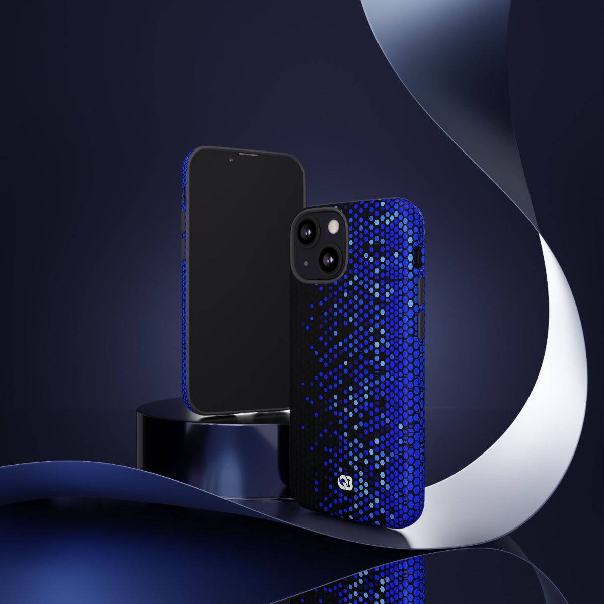 Cobalt Hex Dispersion · Tough Phone Case for iPhone · Blue