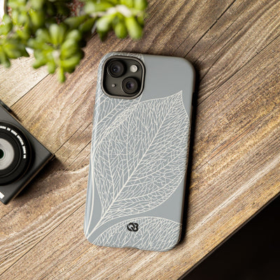 Grey Tough Phone Case for iPhone - Frosted Ash Veins