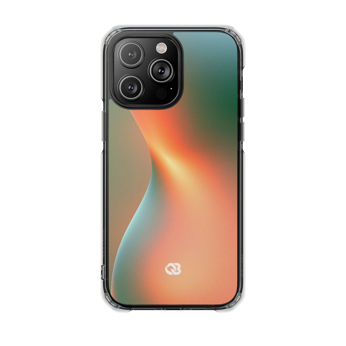 Radiant Contour · Clear Impact Magnetic Phone Case for iPhone · Orange